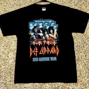 🔥🔥 KISS / DEF LEPPARD 2014 Summer Tour - 40 year Anniversary- Not Vintage. AOP